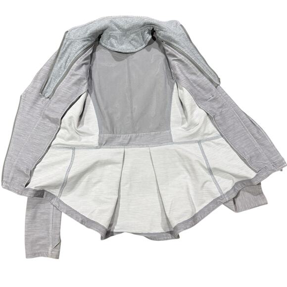 Lululemon Ride On Blazer Jacket Women's Size 6 Fossil Gray Zip Moto Casual - Picture 10 of 16